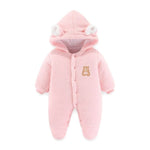 Fleece Hooded Newborn Suit (0-12M)   Pink / 9-12M Mimou Babywear