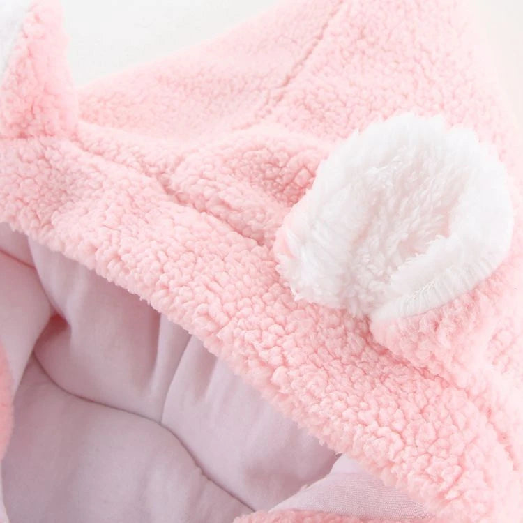 Fleece Hooded Newborn Suit (0-12M)    Mimou Babywear