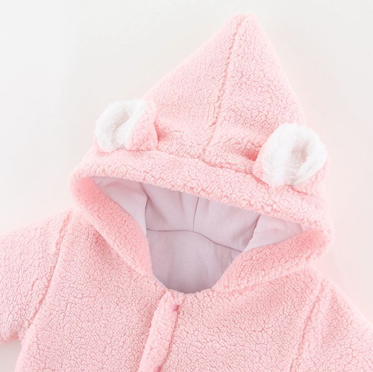 Fleece Hooded Newborn Suit (0-12M)    Mimou Babywear