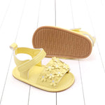 Floral Baby Girl Sandals with Soft Non-Slip Sole (0–18M)    Mimou Babywear