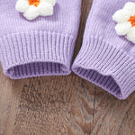 Floral Knit Baby Jumpsuit – Long Sleeve Cozy One-Piece (0-24M)    Mimou Babywear