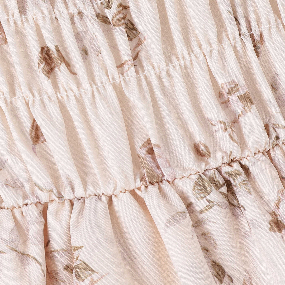 Floral Skirt-Hem Romper – Two-Color Cotton Baby & Toddler Jumpsuit    Mimou Babywear