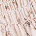 Floral Skirt-Hem Romper – Two-Color Cotton Baby & Toddler Jumpsuit    Mimou Babywear