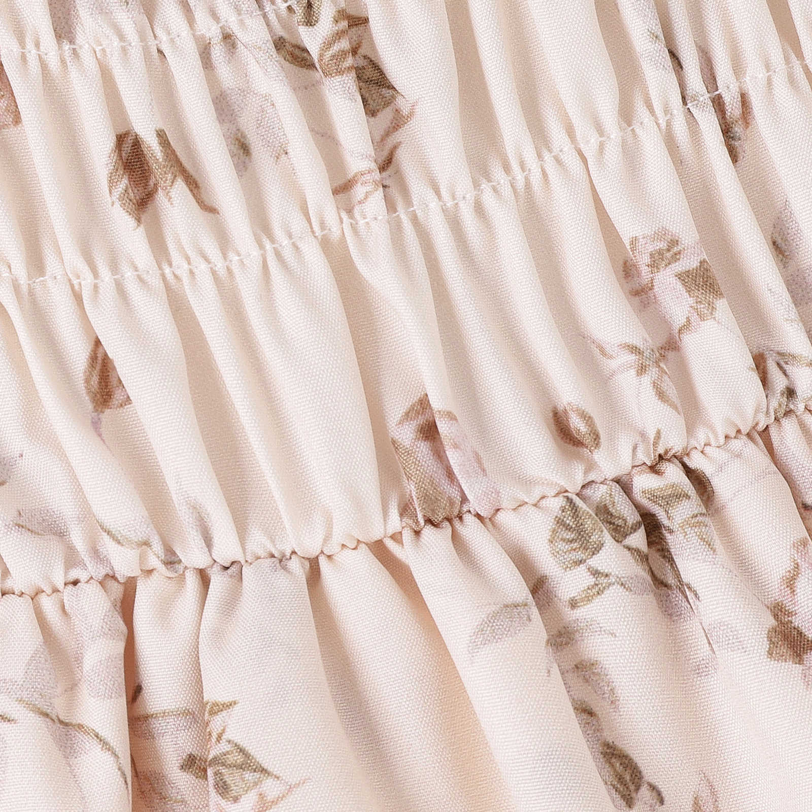 Floral Skirt-Hem Romper – Two-Color Cotton Baby & Toddler Jumpsuit    Mimou Babywear