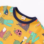 Funny Cartoon Print Romper & Cap Set – 2pcs Outfit    Mimou Babywear