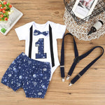 Gentleman Romper & Suspenders Set (3-Piece, 3-24M)    Mimou Babywear