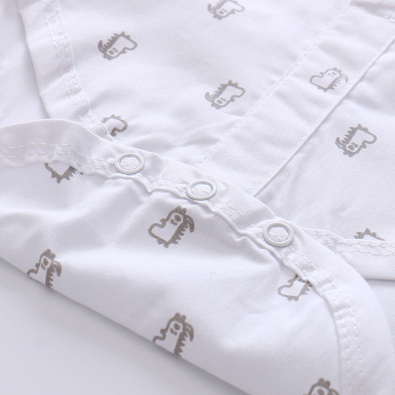 Gentleman Short-Sleeve Romper & Suspender Shorts Set – Baby Boy Summer Outfit    Mimou Babywear