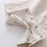 Gentleman Short-Sleeve Romper & Suspender Shorts Set – Baby Boy Summer Outfit    Mimou Babywear