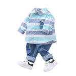 Striped Shirt & Jeans Set – 2-Piece Cotton Blend for Baby Boys | Mimou    Mimou Babywear