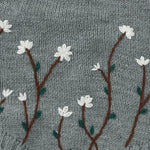 Handcrafted Sleeveless Knit Romper for Baby Girls with Floral Embroidery (0-18M)    Mimou Babywear