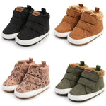 High-Top Warm Baby Shoes – Cotton Walking Shoes for Boys & Girls | Autumn & Winter    Mimou Babywear