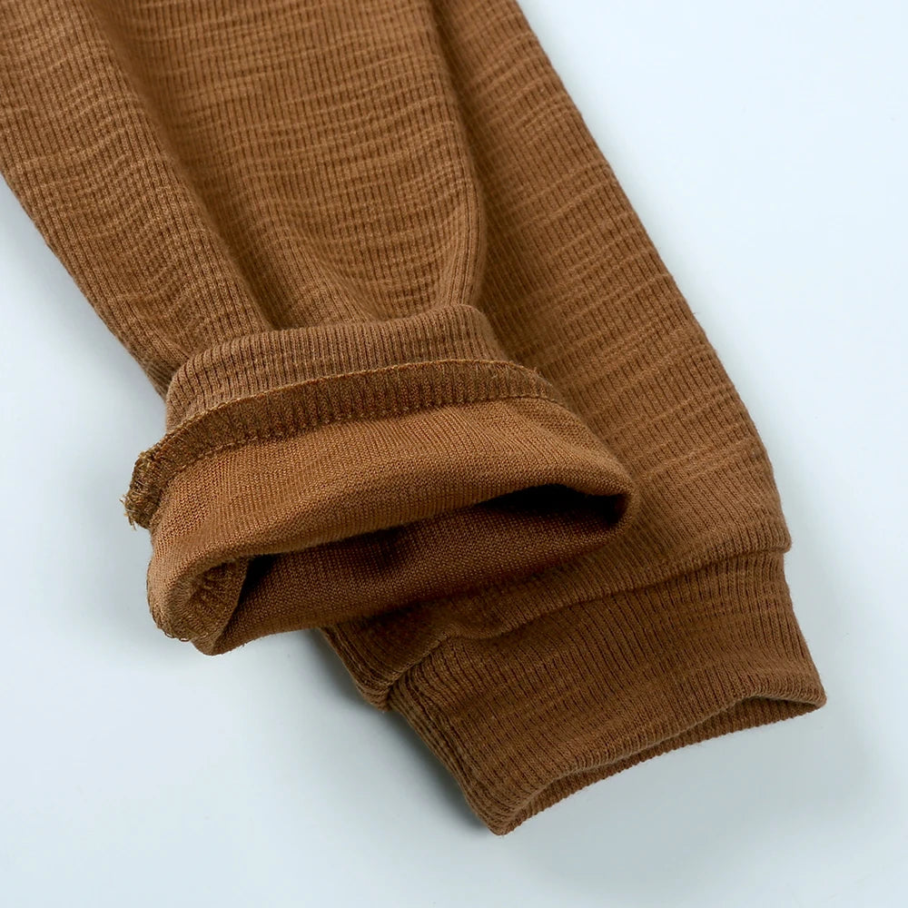 Hooded Baby Romper with Deer Patch – Cotton One-Piece (0-18M)    Mimou Babywear