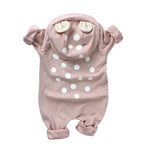 Hooded Baby Romper with Deer Patch – Cotton One-Piece (0-18M)    Mimou Babywear