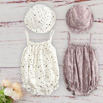 Infant Cotton Kids Clothes Girls For Newborn Baby Summer Baby Outfit With Matched Cap Set    Mimou Babywear