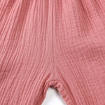 Kids Cotton Linen Bloomers Pants – Lightweight Spring Summer Trousers (12-36M)    Mimou Babywear