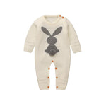 Knitted Baby Bunny Romper – Warm Long Sleeve Jumpsuit (3–24M)    Mimou Babywear