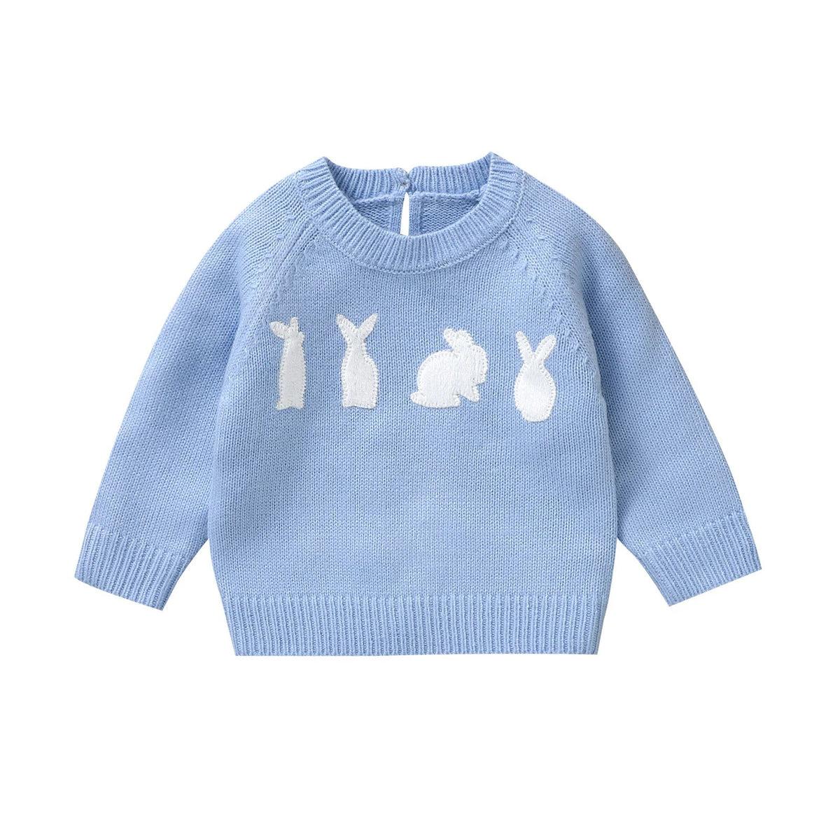 Knitted Baby Bunny Sweater – Warm Long Sleeve Pullover (6-36M)    Mimou Babywear