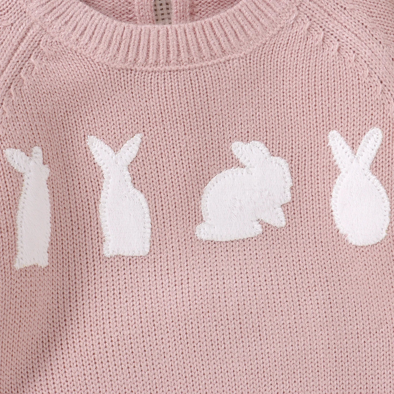 Knitted Baby Bunny Sweater – Warm Long Sleeve Pullover (6-36M)    Mimou Babywear