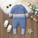 Knitted Baby Footed Romper – Horse Pattern One-Piece (0–12M)    Mimou Babywear