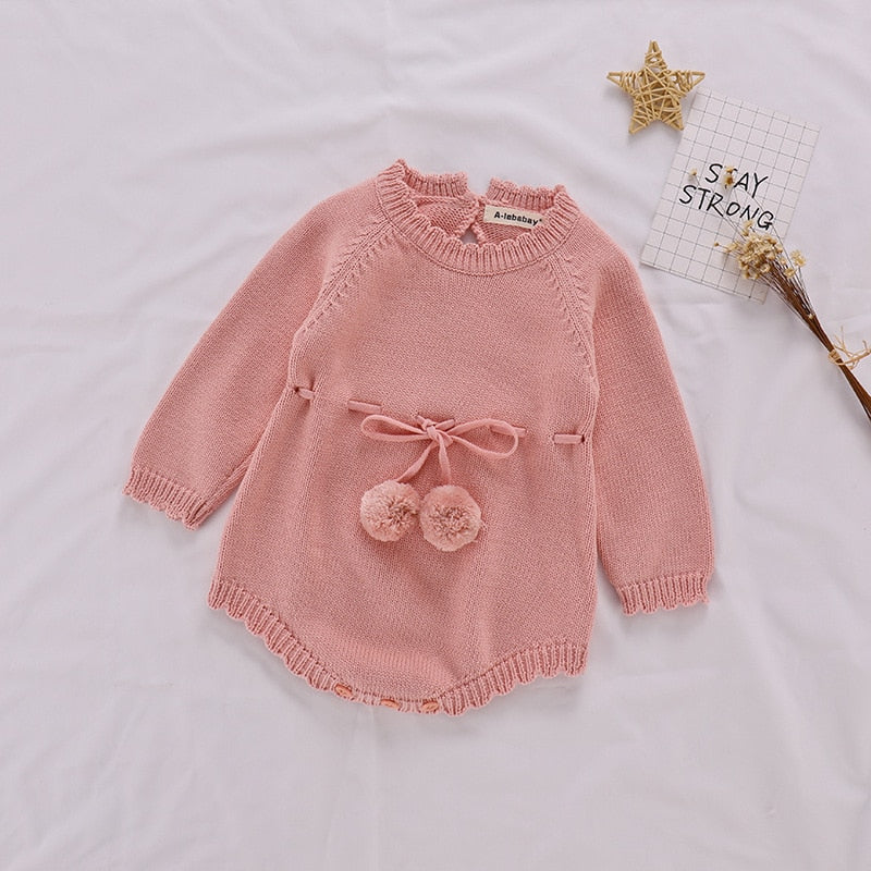 Knitted Princess Romper (3-24M)    Mimou Babywear