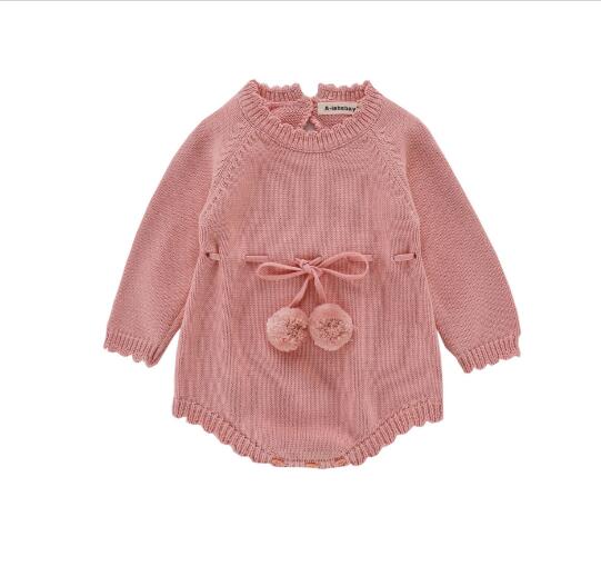 Knitted Princess Romper (3-24M)   pink / 3T Mimou Babywear