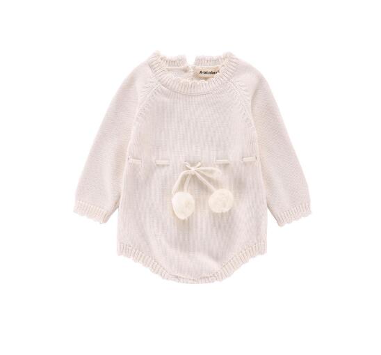 Knitted Princess Romper (3-24M)   white / 3T Mimou Babywear