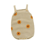 Knitted Sleeveless Baby Romper – Floral One-Piece (3-24M)    Mimou Babywear
