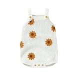 Knitted Sleeveless Baby Romper – Floral One-Piece (3-24M)    Mimou Babywear