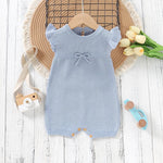 Knitted Sleeveless Baby Romper – Soft Cotton One-Piece (3-24M)    Mimou Babywear