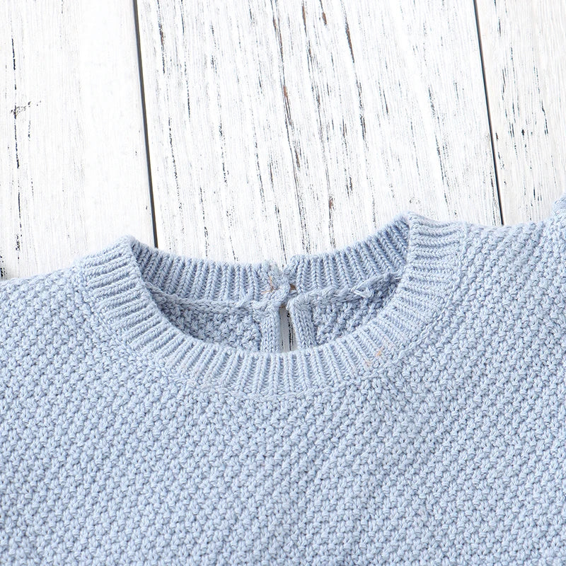 Knitted Sleeveless Baby Romper – Soft Cotton One-Piece (3-24M)    Mimou Babywear