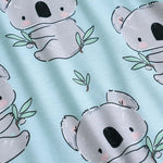 Koala Print Baby Short Sleeve Romper Outfit (0–18M)    Mimou Babywear