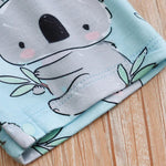 Koala Print Baby Short Sleeve Romper Outfit (0–18M)    Mimou Babywear