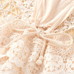 Lace-Up Cotton Jumpsuit (6-24M)    Mimou Babywear