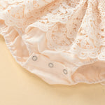 Lace-Up Cotton Jumpsuit (6-24M)    Mimou Babywear