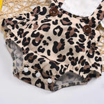 Leopard Baby Romper with Headband – Sleeveless Cotton Blend Jumpsuit for Girls    Mimou Babywear