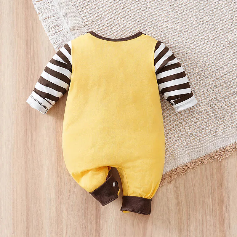 Long Sleeve Cotton Baby Cow Romper Outfit (0–18M)    Mimou Babywear