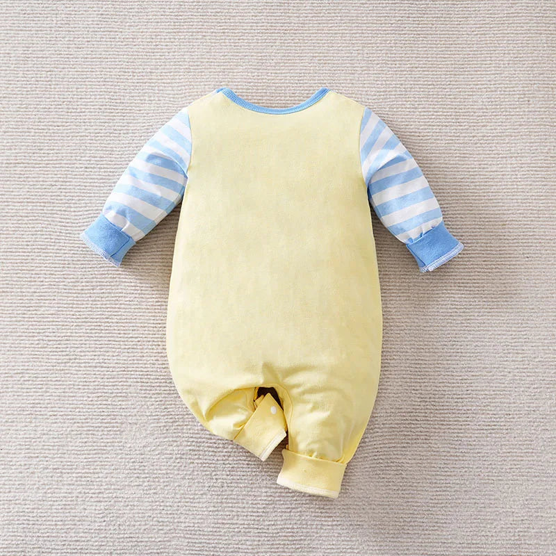 Long Sleeve Cotton Baby Deer Romper with Layered Look (0–18M)    Mimou Babywear