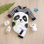 Long Sleeve Cotton Baby Panda Romper (0–18M)    Mimou Babywear