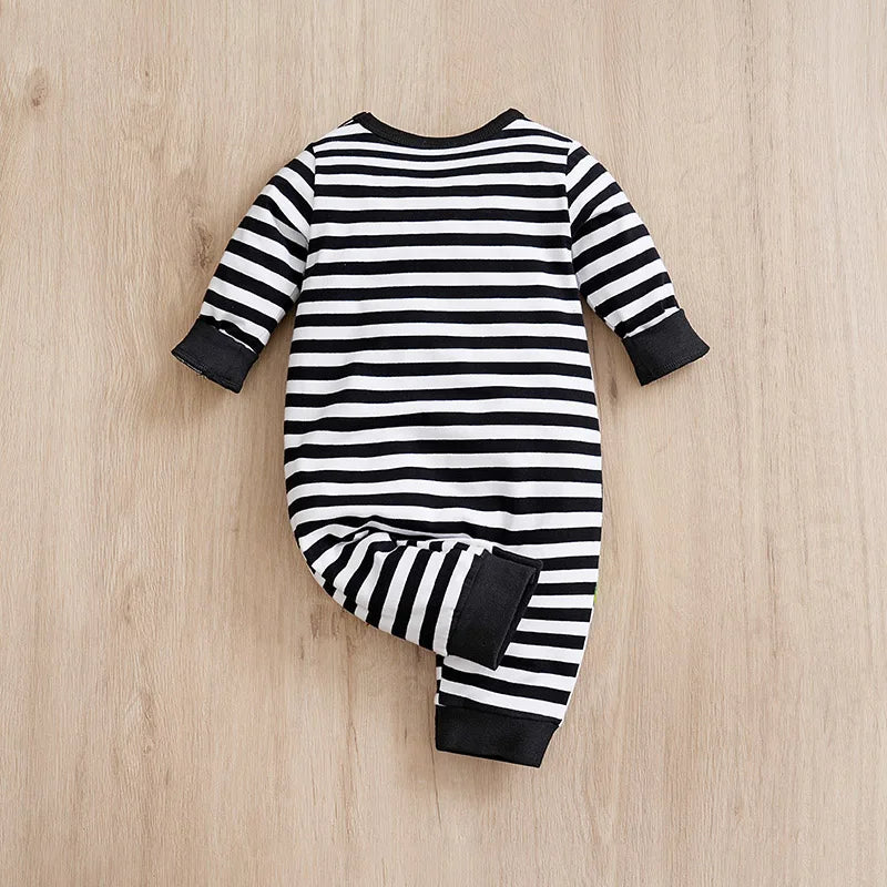 Long Sleeve Cotton Baby Panda Romper (0–18M)    Mimou Babywear
