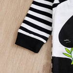Long Sleeve Cotton Baby Panda Romper (0–18M)    Mimou Babywear