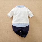 Long Sleeve Cotton Baby Polo Romper Outfit (0–18M)    Mimou Babywear