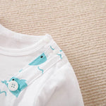 Mom & Baby" Whale Print Long Sleeve Romper – Soft Cotton Jumpsuit (3–24M)    Mimou Babywear