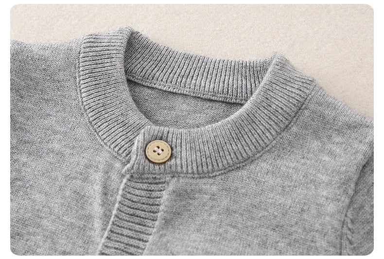 Newborn Autumn Cotton Jumpsuit with Hat – Soft 2-Piece Set for Baby Boys & Girls    Mimou Babywear