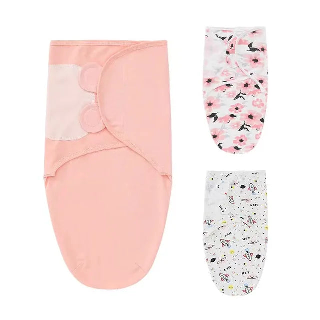 Newborn swaddling clothes scarves baby carriers babies wrapped in the delivery room baby kicks baby sleeping bags hats   pink flower space / 50*73cm Mimou Babywear