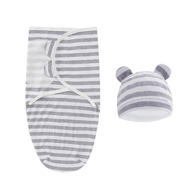 Newborn swaddling clothes scarves baby carriers babies wrapped in the delivery room baby kicks baby sleeping bags hats   stripe / 50*73cm Mimou Babywear