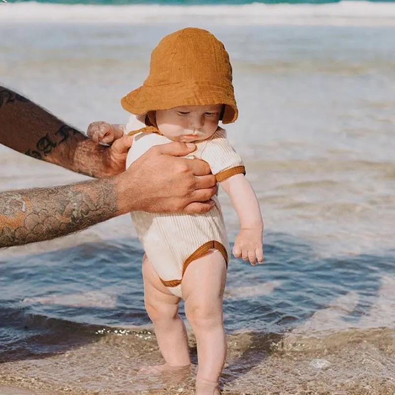 Nordic Cotton Baby Romper – Short-Sleeve Triangle Onesie for Boys & Girls | Summer Outfit    Mimou Babywear