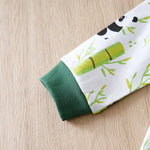 Nuova tuta da bambino in stile cinese con design con fibbia in puro cotone e vestiti primaverili e autunnali con stampa panda    Mimou Babywear