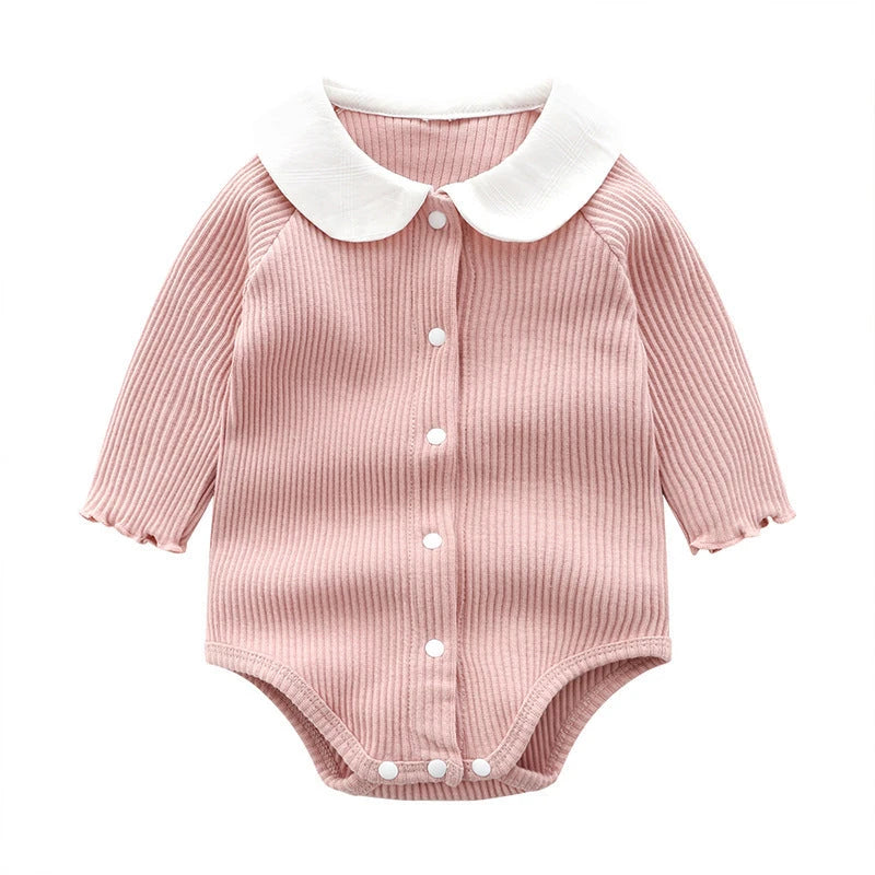 Peter Pan Collar Bodysuit (3-36M)   Pink / 2-3Y Mimou Babywear
