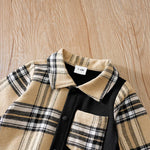 Plaid Collar Baby Boy Romper with British-Inspired Style (0–18M)    Mimou Babywear