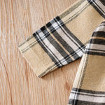 Plaid Collar Baby Boy Romper with British-Inspired Style (0–18M)    Mimou Babywear